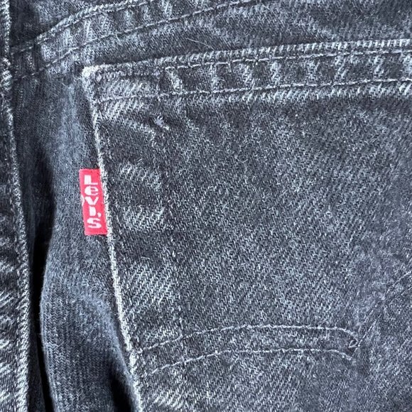 LEVI’S 551 Relaxed Fit Tapered Leg Black Denim Jean Pants Size 12 MED - Picture 10 of 11